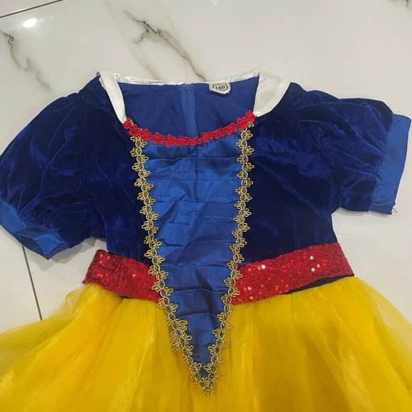 Snow White Kids Princess Halloween Costume - Blue and Yellow size 7/8 - Picture 2 of 7